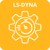 Logo de l'icône LS-DYNA, distribué par DYNAS+
